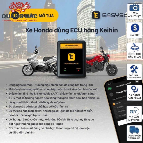 Hình ảnh sản phẩm Máy đọc lỗi xe máy FI EasyScan Pro 2.025 – Giải pháp chuyên nghiệp cho thợ sửa chữa Quang Đắc Motor