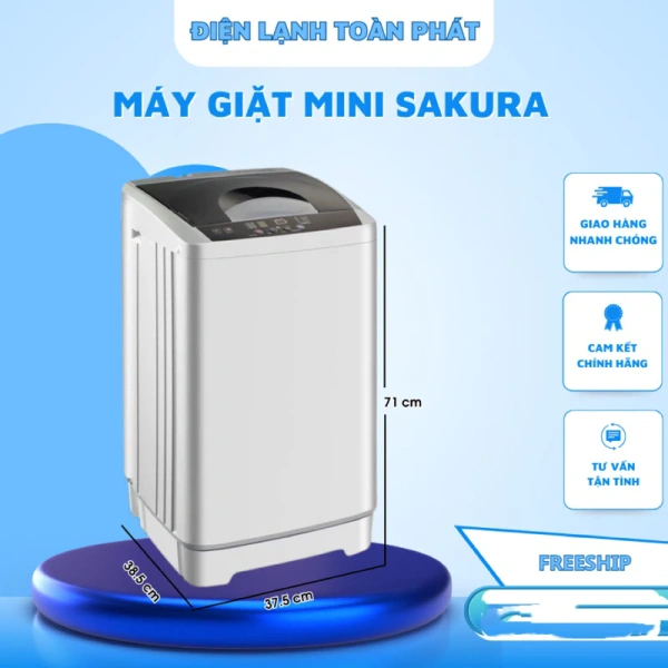 Hướng dẫn lắp đặt và bảo dưỡng máy giặt mini Sakura 4kg cho gia đình nhỏ