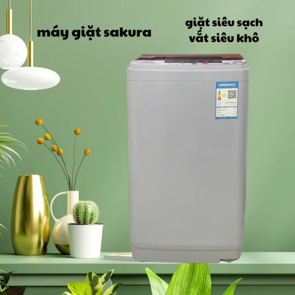 Hình ảnh sản phẩm Máy giặt mini sakura, Chính Hãng tự động, trọng lượng có thể giặt 4kg ,thích hợp giặt đồ cho bé,gia đình nhỏ