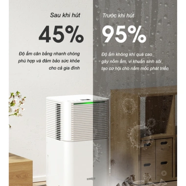 Máy hút ẩm đa năng - Lọc không khí, khử khuẩn, chống ẩm mốc giá chỉ 499k!