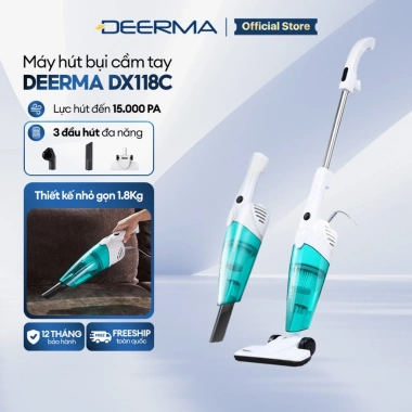 Máy hút bụi cầm tay Deerma DX118C 15.000Pa 600W HEPA, bảo hành 12 tháng - 499k 2