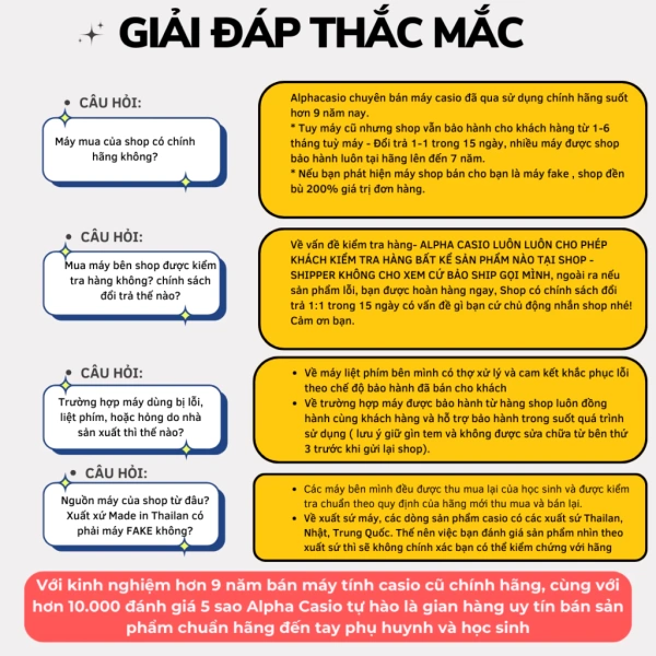 Hình ảnh sản phẩm Máy tính Casio 580VNX Cũ chính hãng, độ mới 85-99% - Giá chỉ 299.000 VNĐ