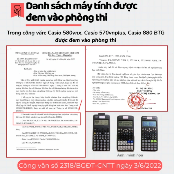 Cách nhận biết máy tính Casio 580VNX đã qua sử dụng còn độ mới 85‑99%