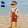 Minibala Bé Trai Mùa Hè Modal Rời Thoáng Khí Suspender Quần Short Bé Đa Năng