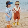 Minibala Bé Trai Mùa Hè Modal Rời Thoáng Khí Suspender Quần Short Bé Đa Năng 2