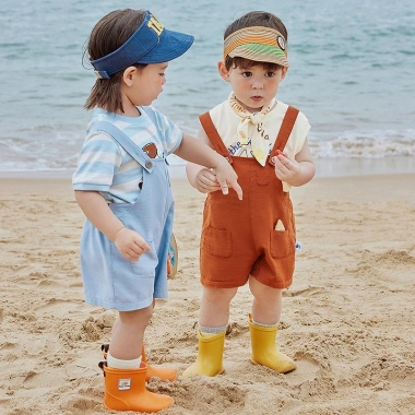 Minibala Bé Trai Mùa Hè Modal Rời Thoáng Khí Suspender Quần Short Bé Đa Năng 2