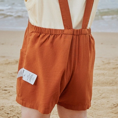 Minibala Bé Trai Mùa Hè Modal Rời Thoáng Khí Suspender Quần Short Bé Đa Năng 4