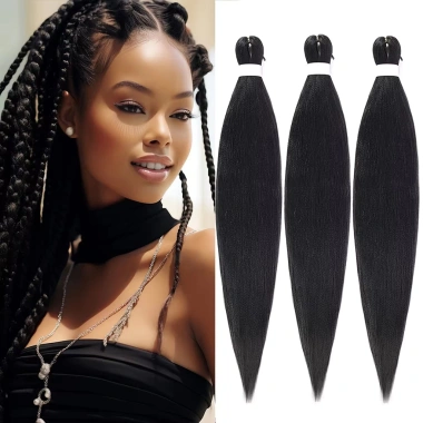 Móc bím tóc đen tự nhiên Wigsin Pré-Co-Giãn - Mở rộng bện tóc chuyên nghiệp, giảm còn 75.600₫