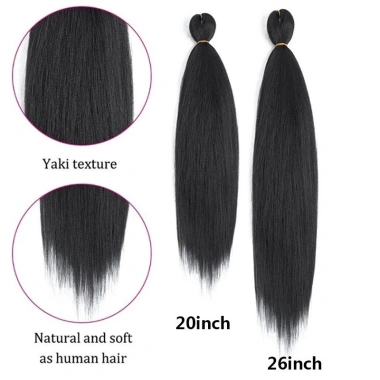 Móc bím tóc đen tự nhiên Wigsin Pré-Co-Giãn - Mở rộng bện tóc chuyên nghiệp, giảm còn 75.600₫