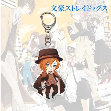 Móc khóa Acrylic Bungo Stray Dogs Anime Nakajima Atsushi Akutagawa Ryunosuke Dazai Osamu Nakahara Chuuya 3