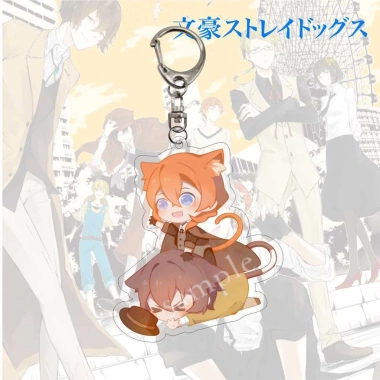 Móc khóa Acrylic Bungo Stray Dogs Anime Nakajima Atsushi Akutagawa Ryunosuke Dazai Osamu Nakahara Chuuya 10