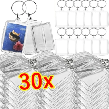 Móc Khóa Khung Ảnh Acrylic Trong Suốt Hình Chữ Nhật - Chìa Khóa DIY Giá Rẻ 35.499đ
