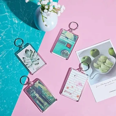 Móc Khóa Khung Ảnh Acrylic Trong Suốt Hình Chữ Nhật - Chìa Khóa DIY Giá Rẻ 35.499đ