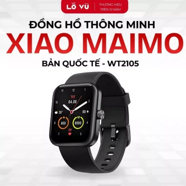 (MỚI) Đồng hồ thông minh Xiao Maimo WT2.105, Bản quốc tế, 2 dây đeo silicone, Màn 1.69inch, Chống nước 5ATM - Levu01