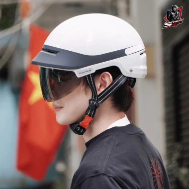 Mũ bảo hiểm nửa đầu cao cấp SRED ORBIT kính tháo rời, màu xám bóng - Giảm còn 595.000 VND