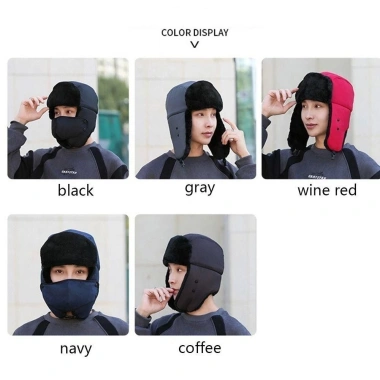 Mũ Bomber Mùa Đông MERIGGIARE - Bảo Vệ Tai Earflap Balaclava Dày, Chống Gió, Ấm Áp Ngoài Trời