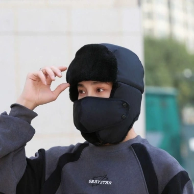 Mũ Bomber Mùa Đông MERIGGIARE - Bảo Vệ Tai Earflap Balaclava Dày, Chống Gió, Ấm Áp Ngoài Trời
