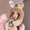 Mũ Nữ Tai Thỏ 2IN1 Trùm Đầu Liền Khăn Mùa Đông - Giá ưu đãi 139.000đ 2