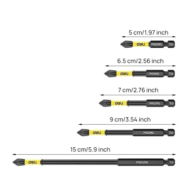 mũi vít PH2 đầu vít nam châm bắn tôn chống trượt 25mm 50mm 65mm 70mm 90mm 150mm 6