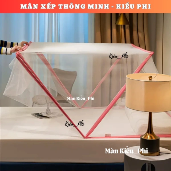 Hình ảnh sản phẩm Mùng ngủ chống muỗi khung xếp, màn chụp tự bung gọn gập cho người lớn 139.000₫
