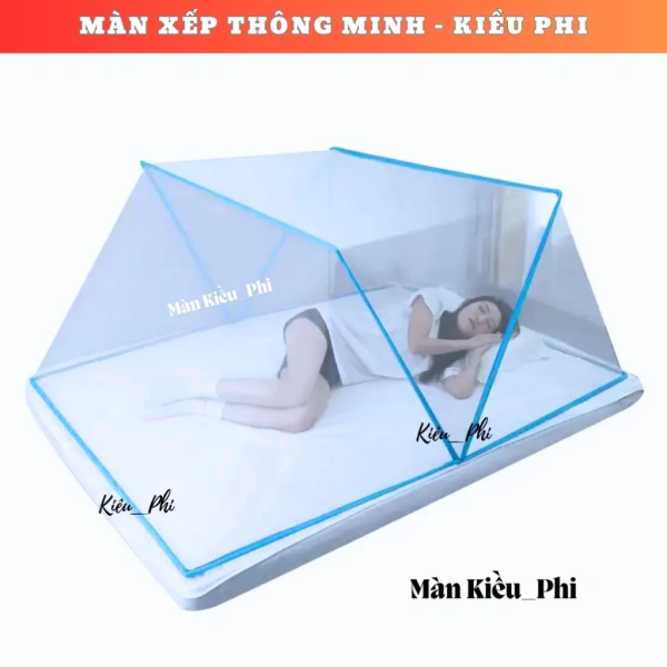 Hình ảnh sản phẩm Mùng ngủ chống muỗi khung xếp, màn chụp tự bung gọn gập cho người lớn 139.000₫