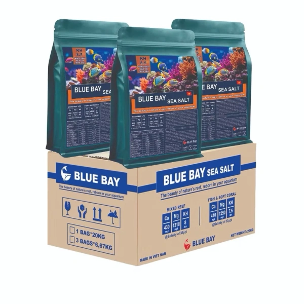 Hình ảnh sản phẩm Muối Biển Blue Bay 2KG - Muối nhân tạo pha nước biển cho bể san hô, cá cảnh - 76.000đ