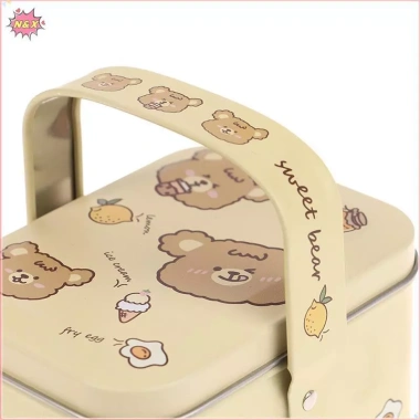 N & X 1 Chiếc Vintage Vali Nhỏ Lưu Trữ Thiếc Hộp Kẹo Hộp Quà Tặng Cookie Hộp Quà Tặng Vali Nhỏ Đồ lặt vặt Người Tổ Chức Hộp Đựng. 5