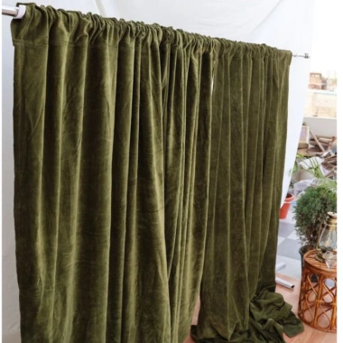 Nền Vải Nhung Chụp Ảnh Cưới, Trang Trí Tiệc Lớn - Rèm Cửa Vải Nhung Giá Rẻ Chỉ 105k 3