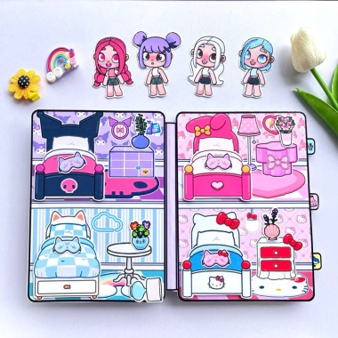 Ngôi nhà búp bê 4 cô bé Melody Kuromi Cinamoroll Kitty - Giá ưu đãi 150.000đ 3
