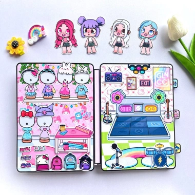 Ngôi nhà búp bê 4 cô bé Melody Kuromi Cinamoroll Kitty - Giá ưu đãi 150.000đ 4