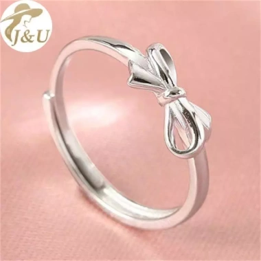 Nhẫn Nơ Ngọt Ngào Cho Nữ Trơn Đơn Giản - Quả Tặng Bé Gái, Trang Sức Phụ Kiện VN 6