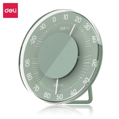 Nhiệt ẩm kế cơ học Deli - Nhiệt kế phòng Thermometer dùng để đo độ ẩm và nhiệt độ Không cần dùng pin