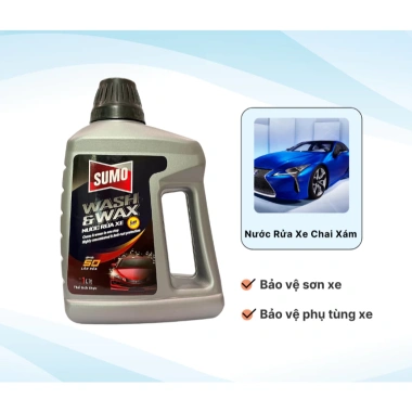 Nước rửa xe Sumo Wash & Wax 1L - Siêu sạch, sáng bóng, bọt tuyết, 77.000₫ 2 Nước rửa xe Sumo Wash & Wax 1L - Siêu sạch, sáng bóng, bọt tuyết, 77.000₫ 2
