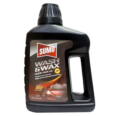Nước rửa xe Sumo Wash & Wax 1L - Siêu sạch, sáng bóng, bọt tuyết, 77.000₫