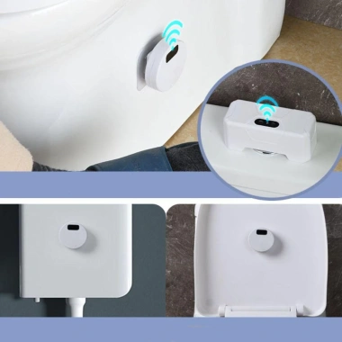 Nút xả bồn cầu tự động NLINNI, Bộ xả bồn cầu cảm ứng hồng ngoại bên ngoài, Cảm biến hồng ngoại chống nước Cảm biến bồn cầu thông minh không cảm ứng Phòng tắm 6