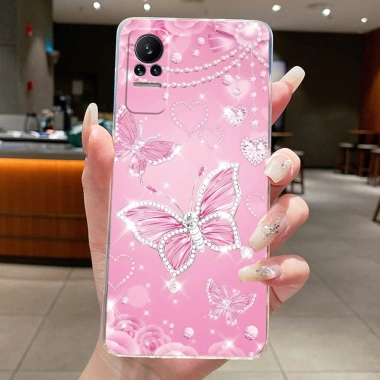 Ốp Điện Thoại Cho Xiaomi Civi 1 1S 5G Vỏ Trong Suốt Thời Trang Bướm Hoa Mềm TPU Silicone Jelly Cover Cho Xiaomi Civi1 Civi1S Ốp Lưng 4