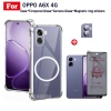 Ốp điện thoại chống sốc TPU trong suốt OPPO A6X 4G có thanh sạc không dây từ tính cho OPPO A6X 5G A6 Pro Kính cường lực bảo mật chống gián điệp + Phim ống kính 2