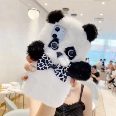 Ốp điện thoại hoạt hình gấu trúc sang trọng Vỏ chống sốc dễ thương Thích hợp cho iPhone 11 12 13 14 15 16 Pro Max 3