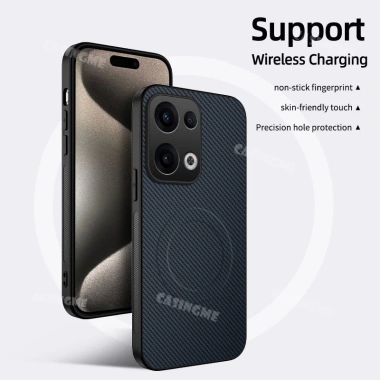 Ốp điện thoại từ tính họa tiết sợi Carbon cho OPPO A6 Pro 5G 2.025 Chống sốc, bền