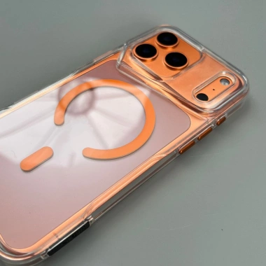 Ốp lưng acrylic trong suốt cam cho iPhone Air 17 Pro Max - Bảo vệ siêu bền mỏng nhẹ