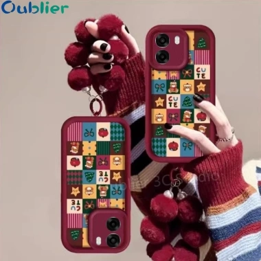 Ốp Lưng Điện Thoại OPPO A6 A6X A6T A5i A5 Pro A5X 4G 5G Vỏ Thiết Kế Mới Hoạt Hình Dễ Thương Giáng Sinh Silicon Chống Sốc Bảo Vệ Ống Kính Mềm Có Vòng Tay 2.026 2