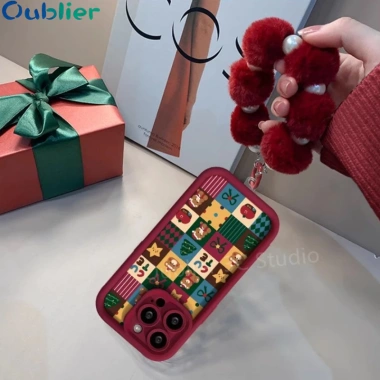 Ốp Lưng Điện Thoại OPPO A6 A6X A6T A5i A5 Pro A5X 4G 5G Vỏ Thiết Kế Mới Hoạt Hình Dễ Thương Giáng Sinh Silicon Chống Sốc Bảo Vệ Ống Kính Mềm Có Vòng Tay 2.026 8