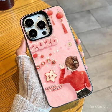 Ốp Lưng Girl Lantern Pink Series cho iPhone 17 Pro Max, 16, 13 Pro Max, 12, 11 XR - Chống Sốc, Tinh Tế, Giá Ưu Đãi