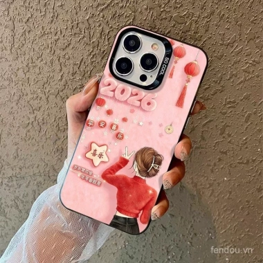 Ốp Lưng Girl Lantern Pink Series cho iPhone 17 Pro Max, 16, 13 Pro Max, 12, 11 XR - Chống Sốc, Tinh Tế, Giá Ưu Đãi