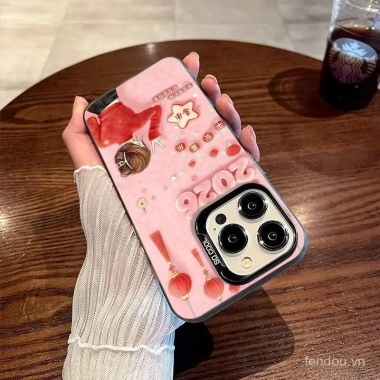 Ốp Lưng Girl Lantern Pink Series cho iPhone 17 Pro Max, 16, 13 Pro Max, 12, 11 XR - Chống Sốc, Tinh Tế, Giá Ưu Đãi