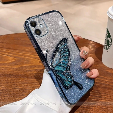 Ốp Lưng iPhone 11, 11 Pro, 11 Pro Max Mạ Điện Lấp Lánh Silicon TPU Bướm Mềm Giá 29.445 VND 5