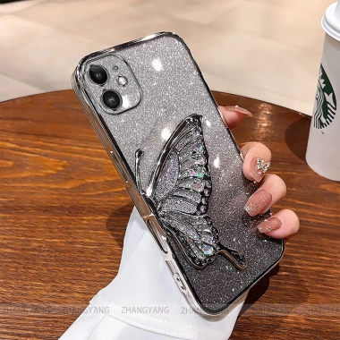 Ốp Lưng iPhone 11, 11 Pro, 11 Pro Max Mạ Điện Lấp Lánh Silicon TPU Bướm Mềm Giá 29.445 VND 6