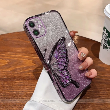 Ốp Lưng iPhone 11, 11 Pro, 11 Pro Max Mạ Điện Lấp Lánh Silicon TPU Bướm Mềm Giá 29.445 VND 10