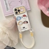 Ốp lưng iPhone 11‑15 Graffiti hoạt hình cửa sổ lớn, chống sốc, bảo vệ camera - Động vật dễ thương
