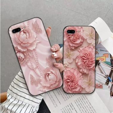 Ốp lưng iPhone 6/6s/7/7p/8/8p Plus màu hồng nhẹ nhàng, lung linh, thời trang - Giá 26.675₫
